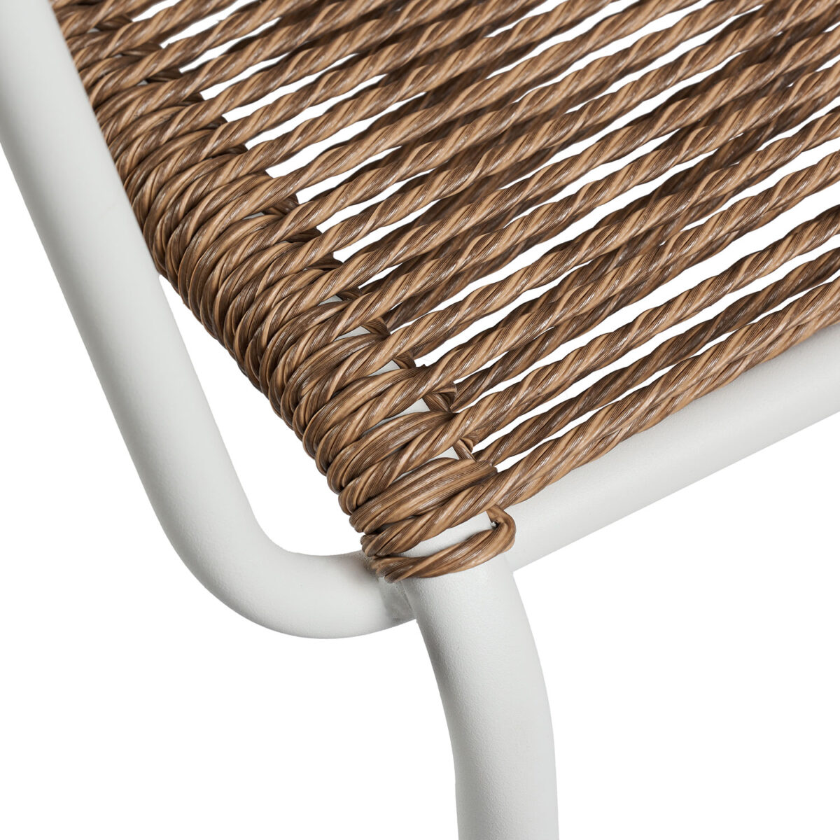 Πολυθρόνα Monza Φυσικό με λευκό σκελετό 53.5 x 60 x 79 - Image 2