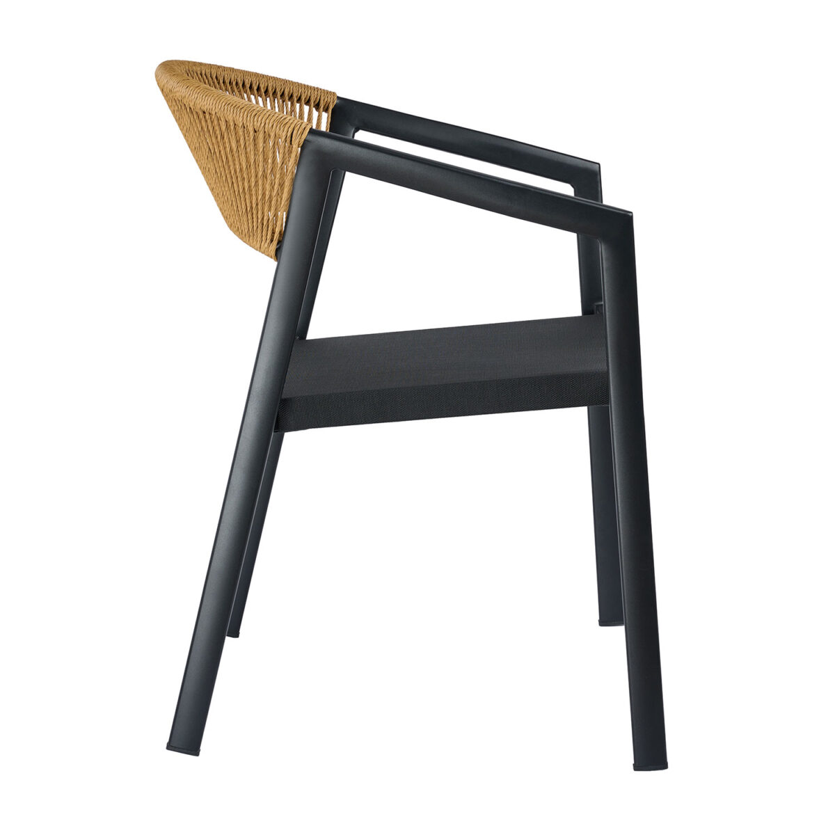 Πολυθρόνα Beluga Φυσικό με Μαύρο Σκελετό 56 x 60 x 80 - Image 2