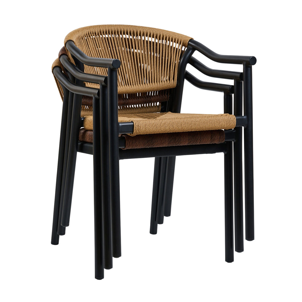 Πολυθρόνα Aloha φυσικό με μαύρο σκελετό 55.5 x 60.5 x 77.5 - Image 3