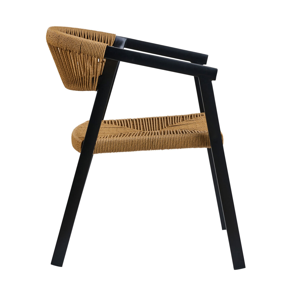 Πολυθρόνα Cactus φυσικό με μαύρο σκελετό 57 x 64.5 x 76 - Image 2