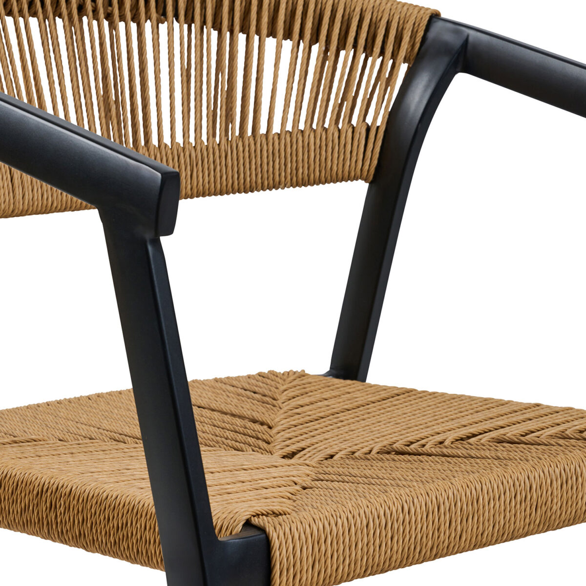 Πολυθρόνα Cactus φυσικό με μαύρο σκελετό 57 x 64.5 x 76 - Image 3