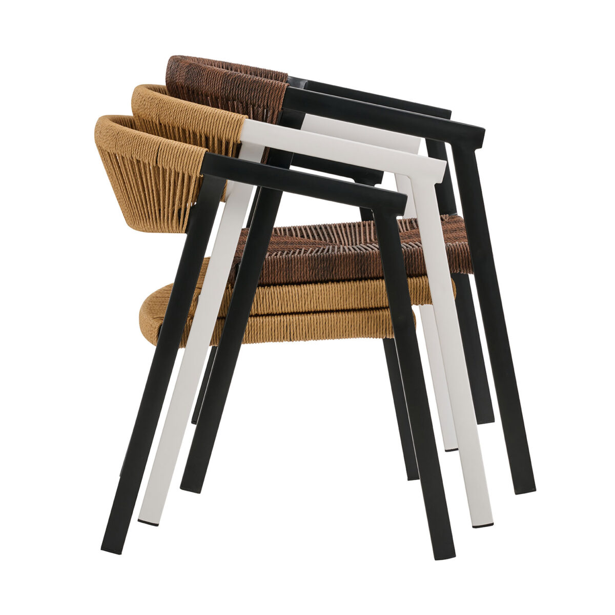 Πολυθρόνα Cactus φυσικό με μαύρο σκελετό 57 x 64.5 x 76 - Image 4