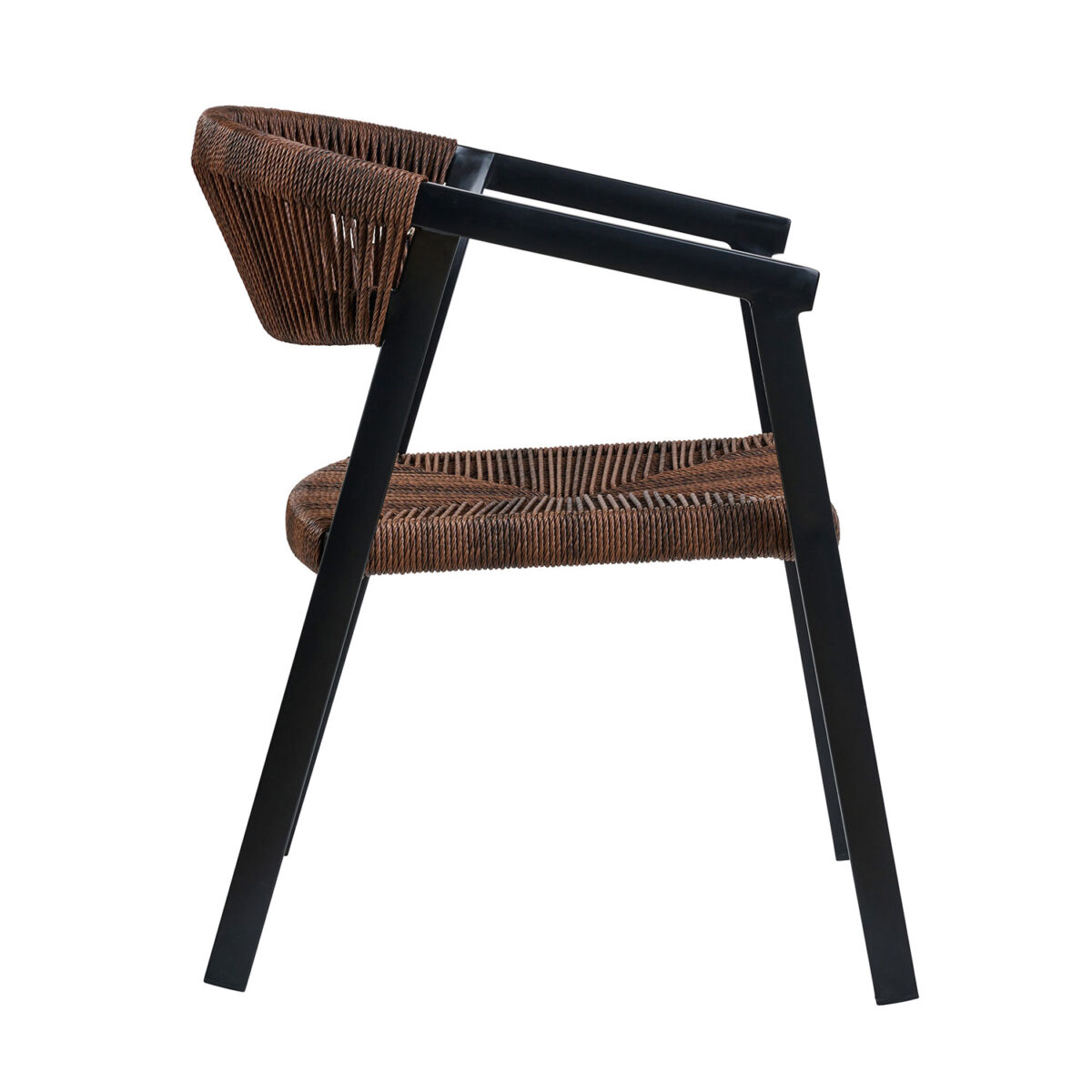 Πολυθρόνα Cactus καφέ με μαύρο σκελετό 57 x 64.5 x 76 - Image 2