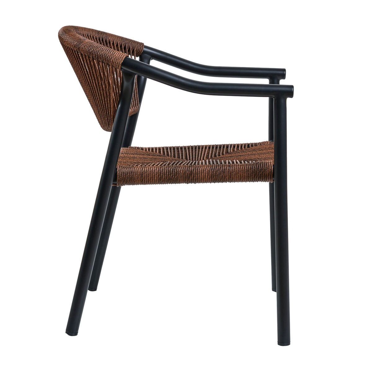 Πολυθρόνα Aloha καφέ με μαύρο σκελετό 55.5 x 60.5 x 77.5 - Image 2