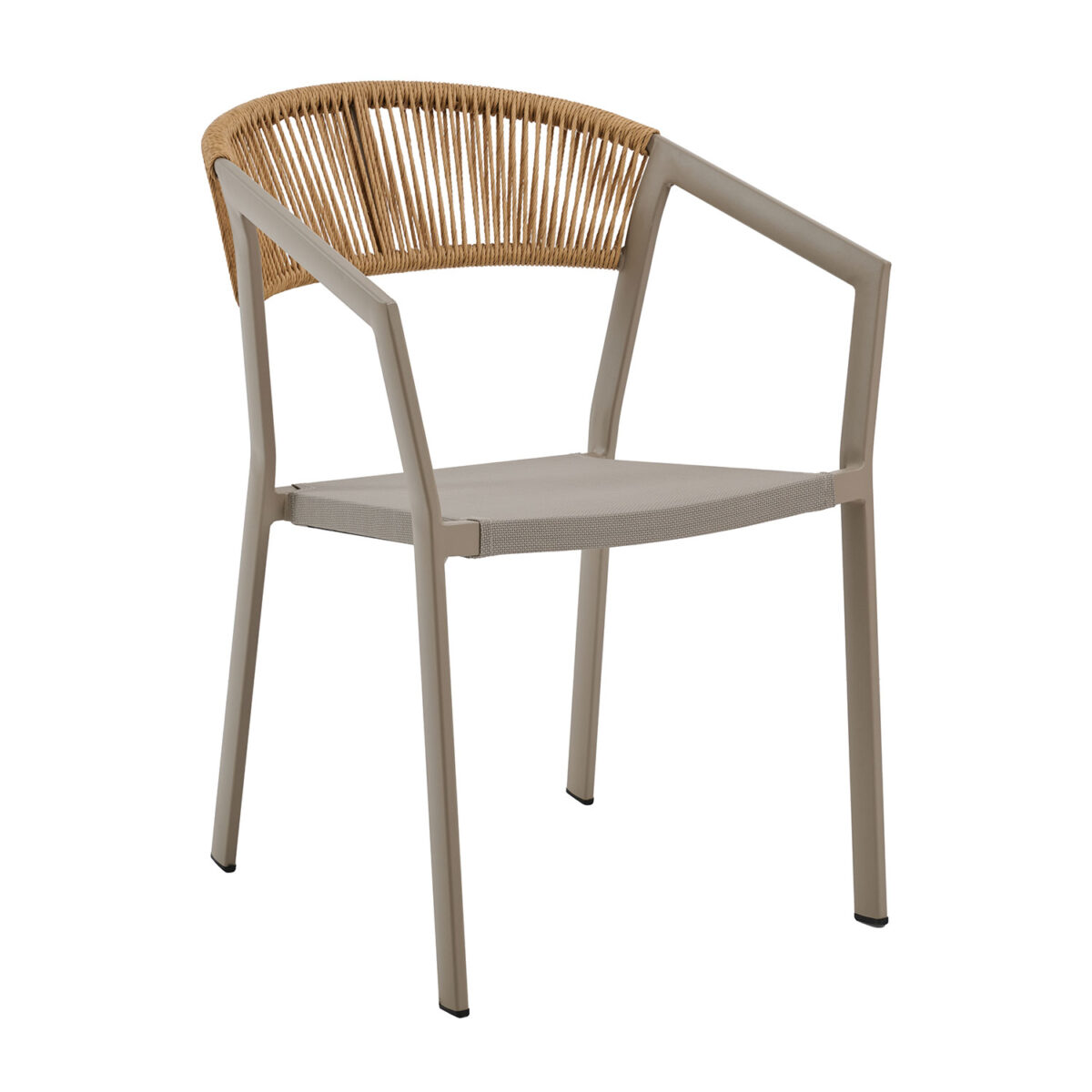 Πολυθρόνα Beluga Φυσικό με Μόκα Σκελετό 56 x 60 x 80