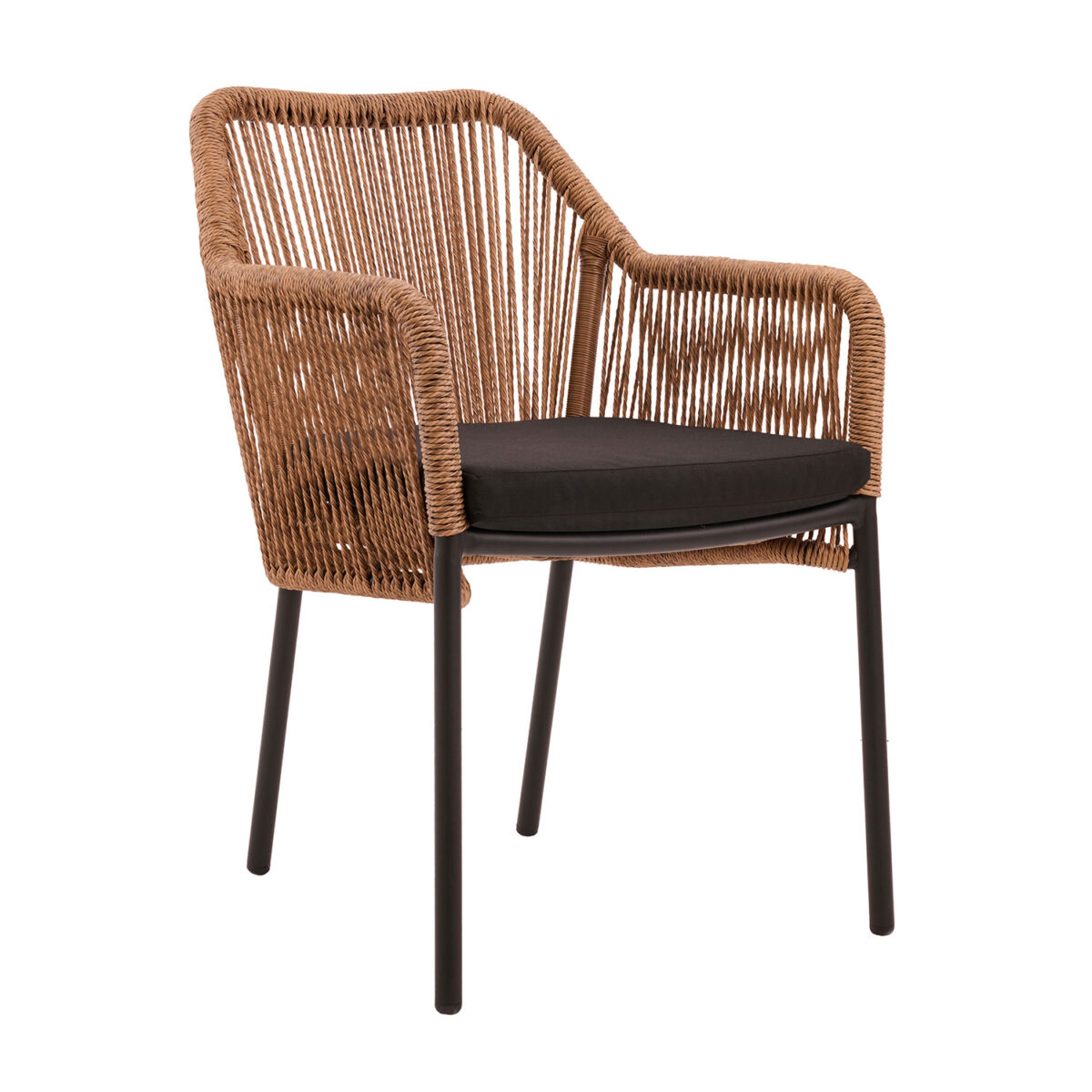 Πολυθρόνα Ipanema Φυσικό με Μαύρο Σκελετό 56 x 63 x 81