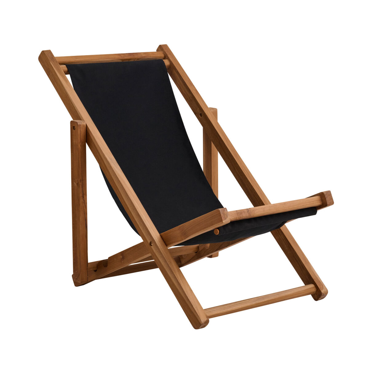 Σεζλόνγκ Luna φυσικό με μαύρο πανί 62 x 87-94 x 78,5-88