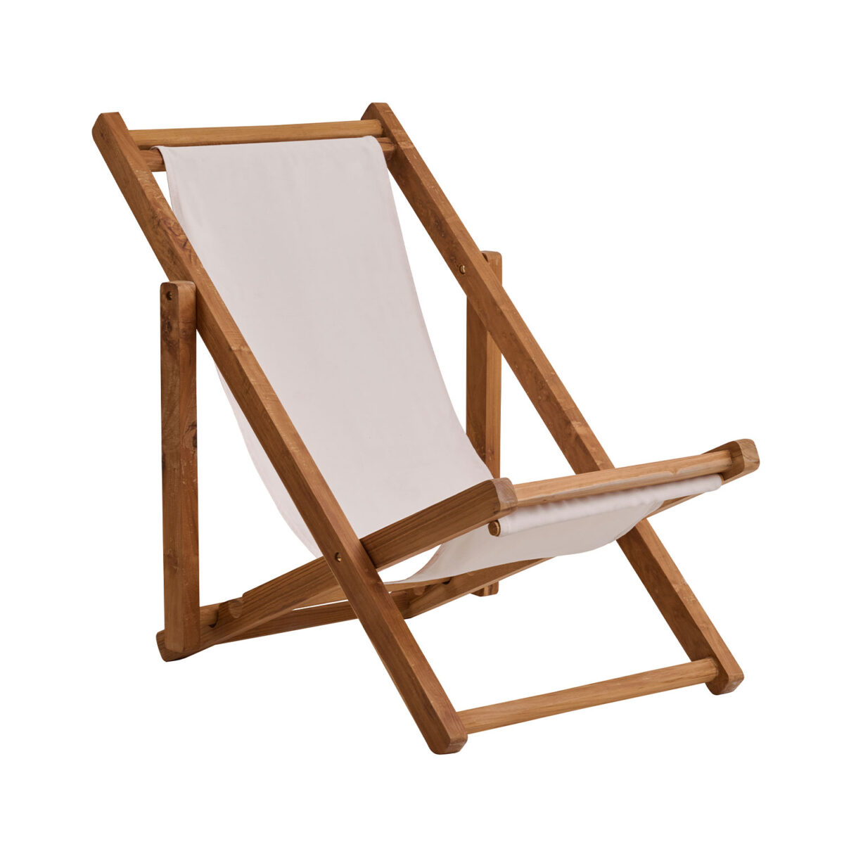 Σεζλόνγκ Luna φυσικό με μπεζ πανί 62 x 87-94 x 78,5-88