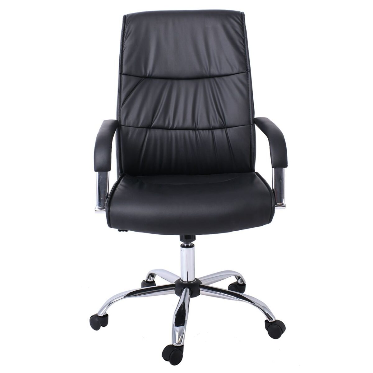 BF5100 Πολυθρόνα Διευθυντή Βάση Μέταλλο Χρώμιο - PU Μαύρο - Image 5