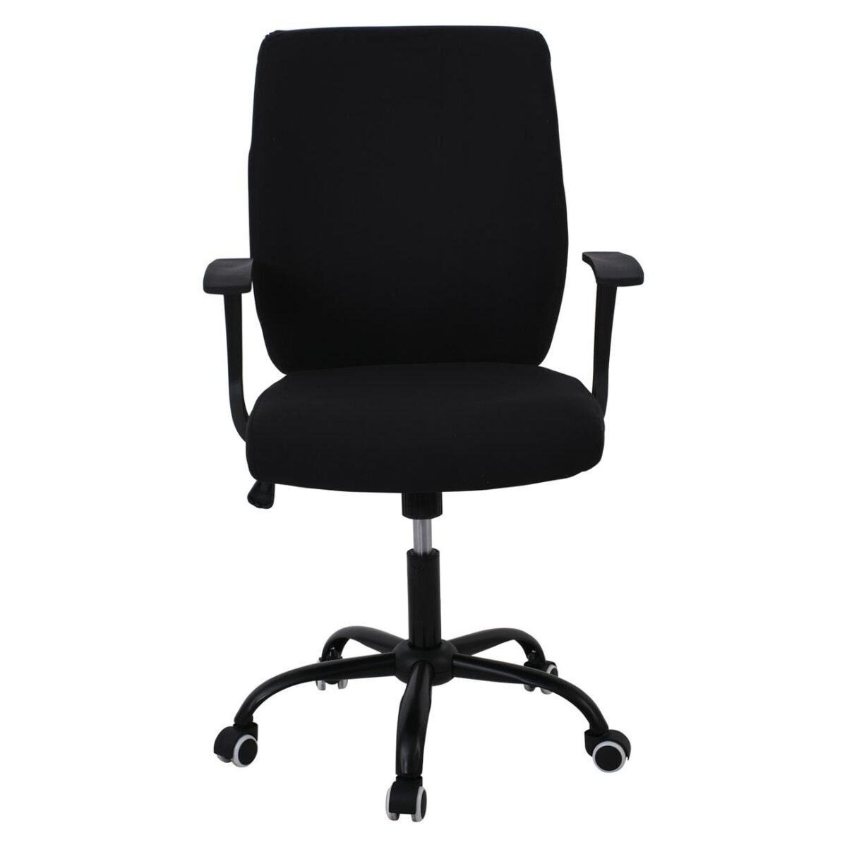 BF3900 Πολυθρόνα Γραφείου Βάση Μέταλλο Βαφή Μαύρo Ύφασμα Μαύρο - Image 3