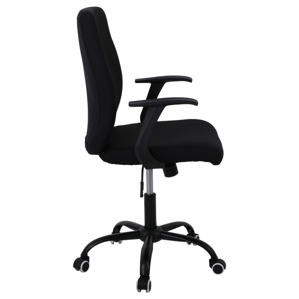 BF3900 Πολυθρόνα Γραφείου Βάση Μέταλλο Βαφή Μαύρo Ύφασμα Μαύρο - Image 4