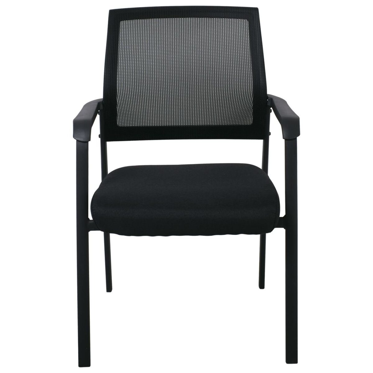 ASCO Πολυθρόνα Γραφείου Επισκέπτη Μέταλλο Βαφή Μαύρο, Mesh - Ύφασμα Μαύρο - Image 3