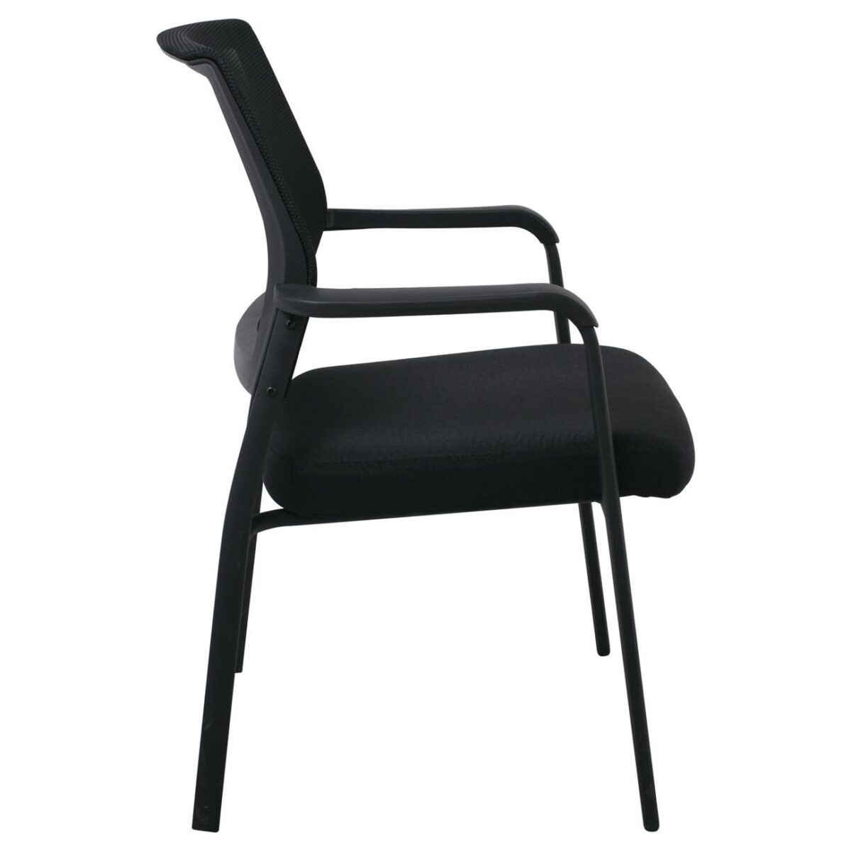 ASCO Πολυθρόνα Γραφείου Επισκέπτη Μέταλλο Βαφή Μαύρο, Mesh - Ύφασμα Μαύρο - Image 4