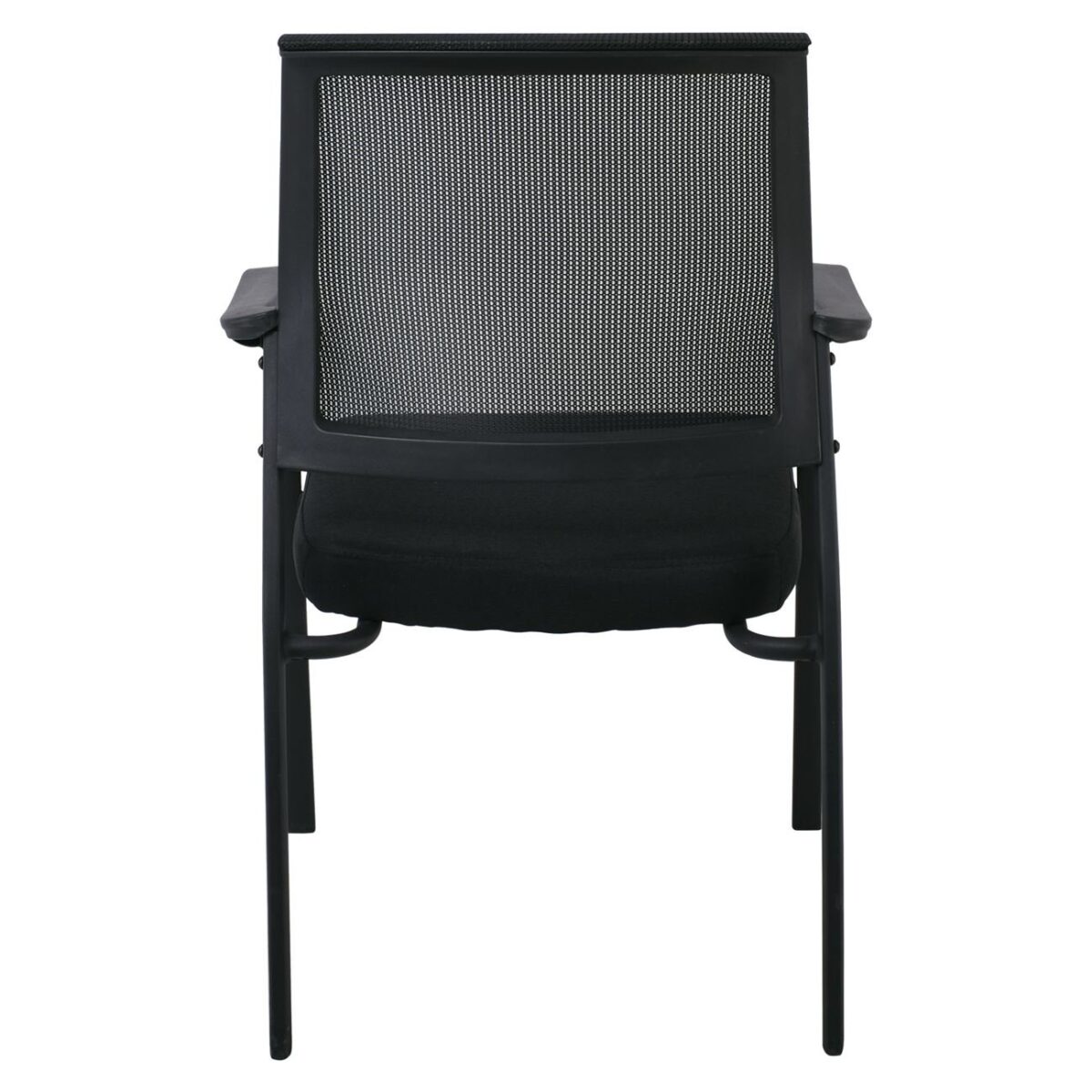 ASCO Πολυθρόνα Γραφείου Επισκέπτη Μέταλλο Βαφή Μαύρο, Mesh - Ύφασμα Μαύρο - Image 5