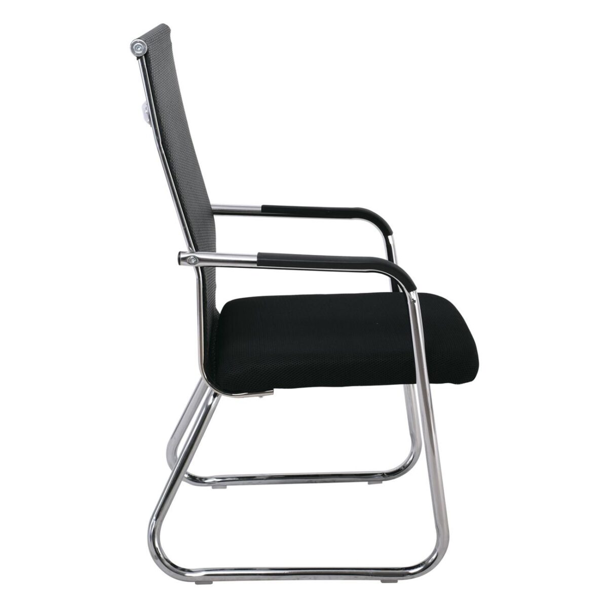 ALTA Πολυθρόνα Γραφείου Επισκέπτη Χρώμιο, Mesh Μαύρο - Image 4