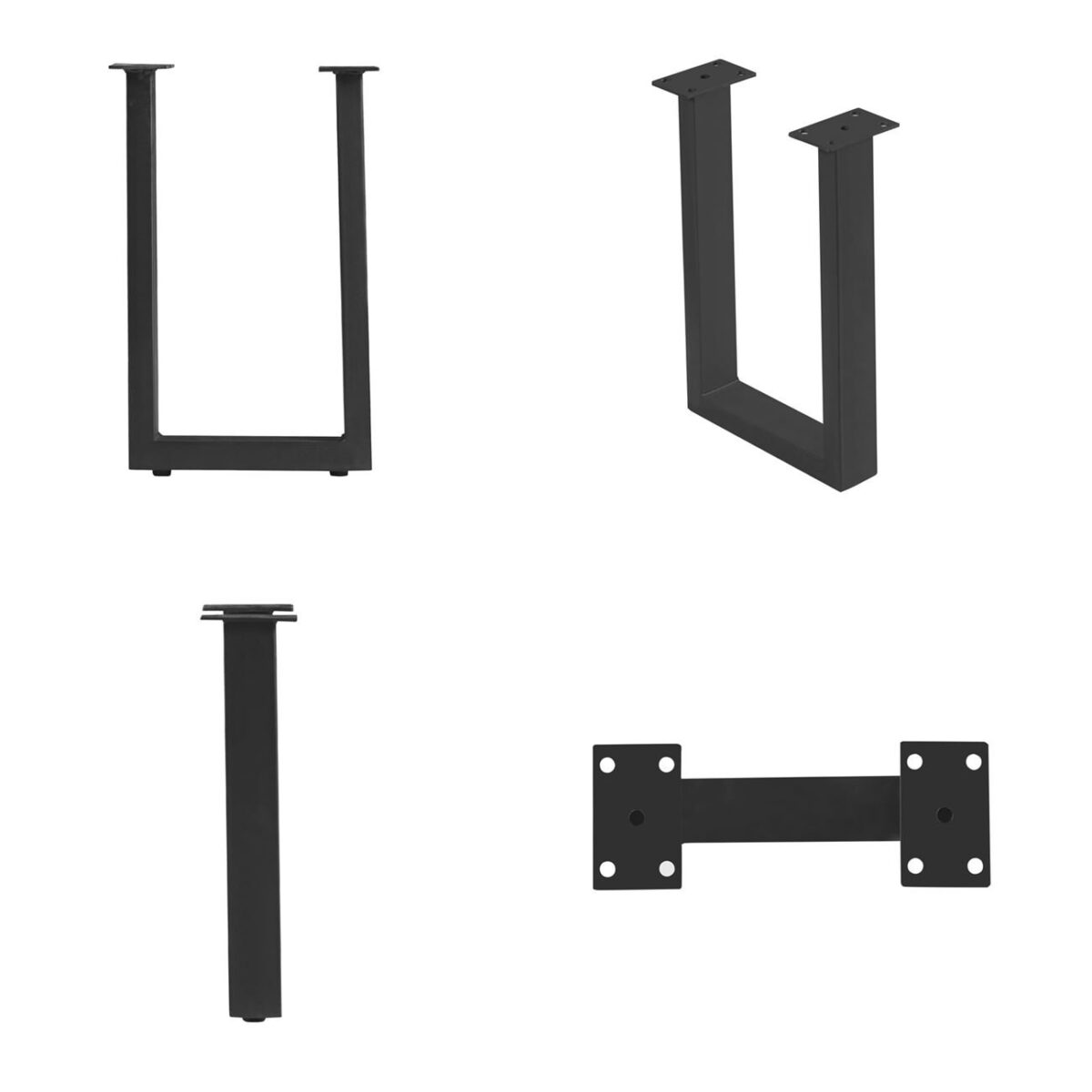 LIZARD Βάση Set 2 τεμαχίων 30x6 H.43cm για Τραπεζάκι Σαλονιού Μέταλλο Μαύρο - Image 3