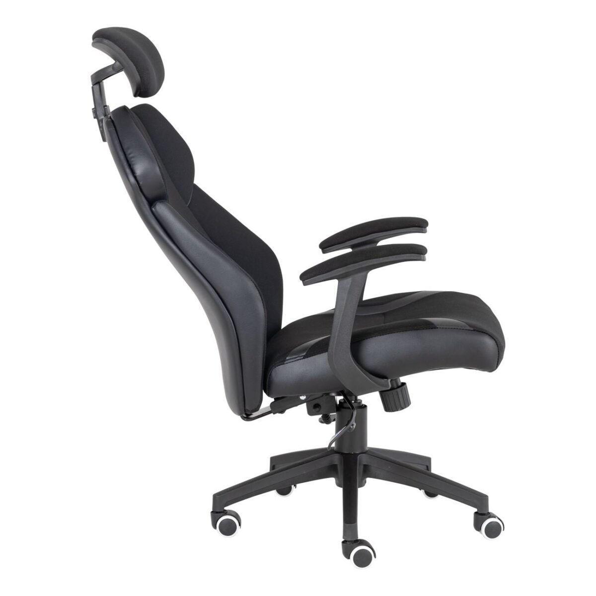 BF8300 Πολυθρόνα Γραφείου Διευθυντή, Microfiber Μαύρο PU Μαύρο - Image 4