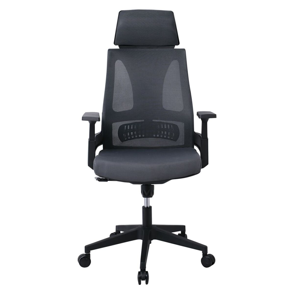 BF8750 Πολυθρόνα Γραφείου Διευθυντή, Mesh Γκρι, Ύφασμα Γκρι - Image 3