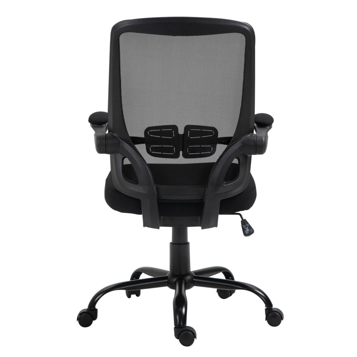 BF2930W Πολυθρόνα Γραφείου Ανακλινόμενα Μπράτσα, Μέταλλο Βάση, Mesh - Ύφασμα Μαύρο - Image 5