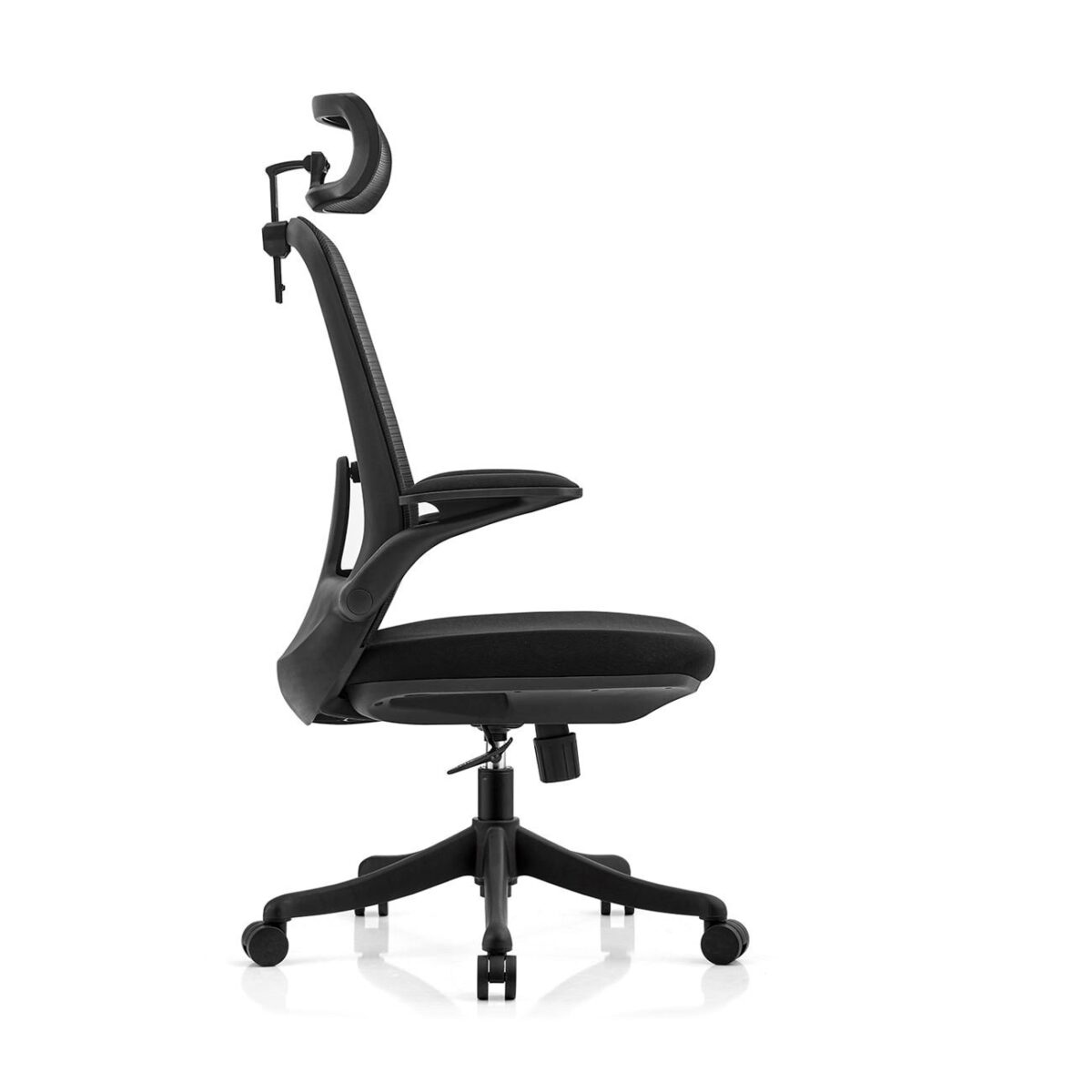 BF3950 Πολυθρόνα Γραφείου Διευθυντή, Mesh Μαύρο, Ύφασμα Μαύρο - Image 3