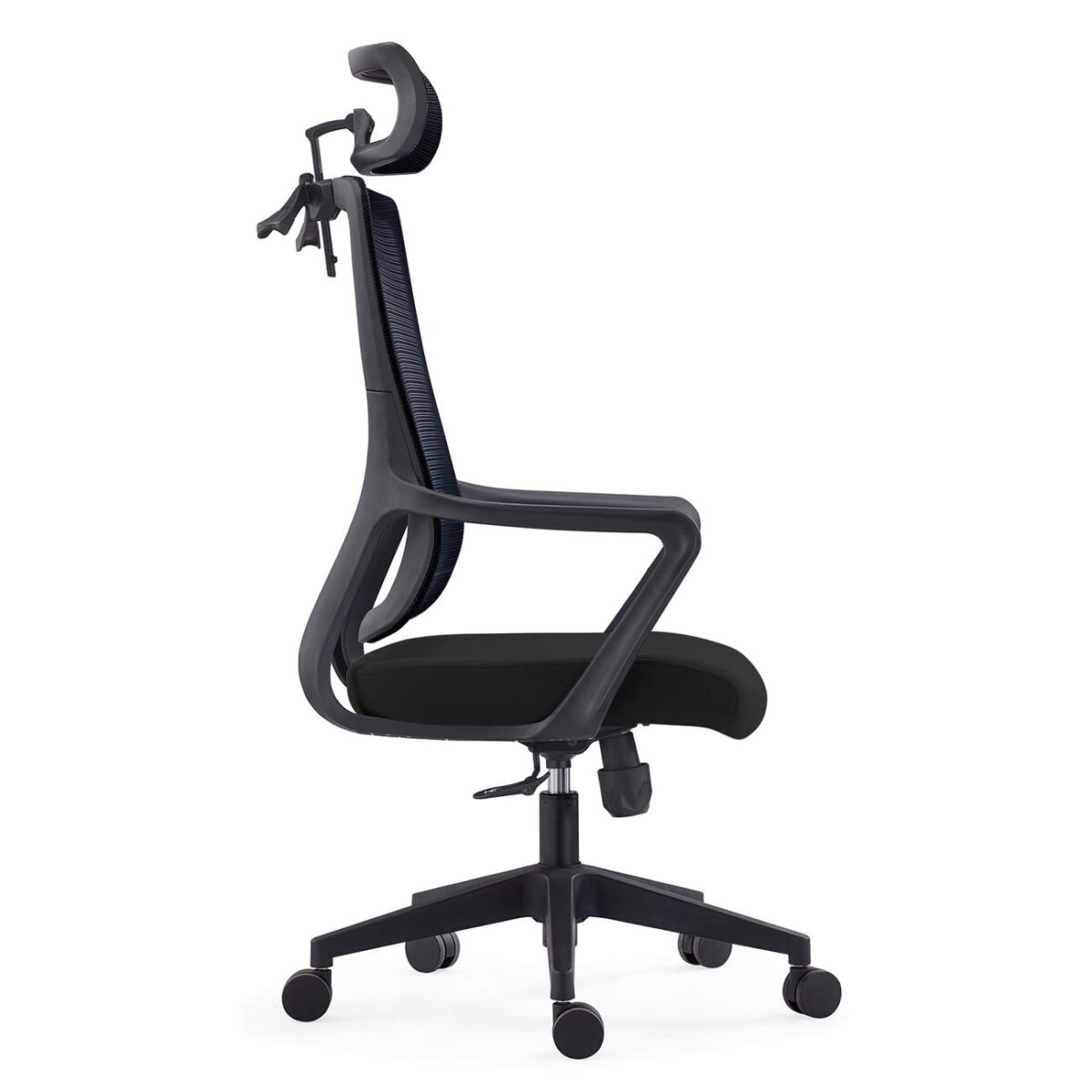 BF3850 Πολυθρόνα Γραφείου Διευθυντή, Mesh Μαύρο, Ύφασμα Μαύρο - Image 3