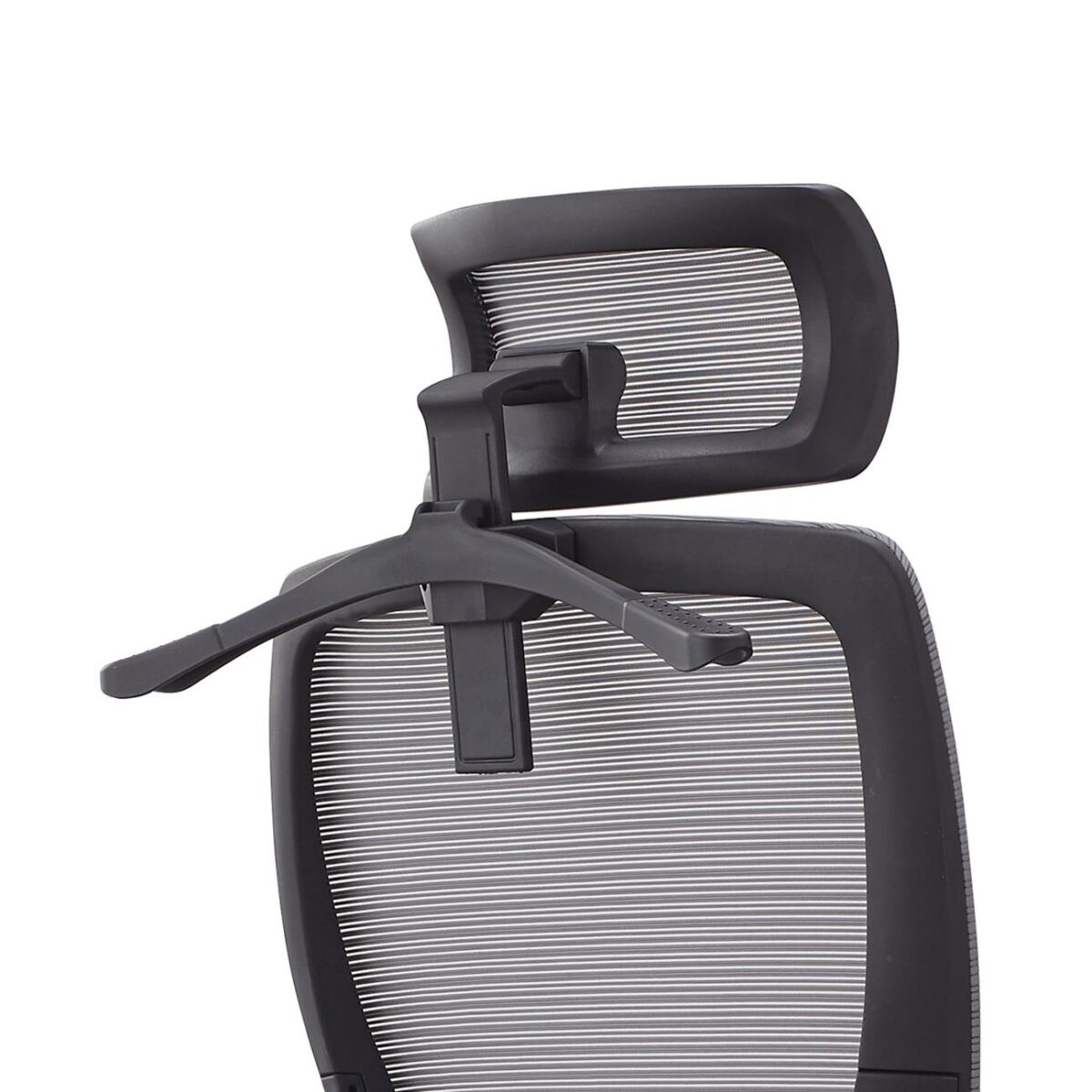 BF3850 Πολυθρόνα Γραφείου Διευθυντή, Mesh Γκρι, Ύφασμα Μαύρο - Image 6