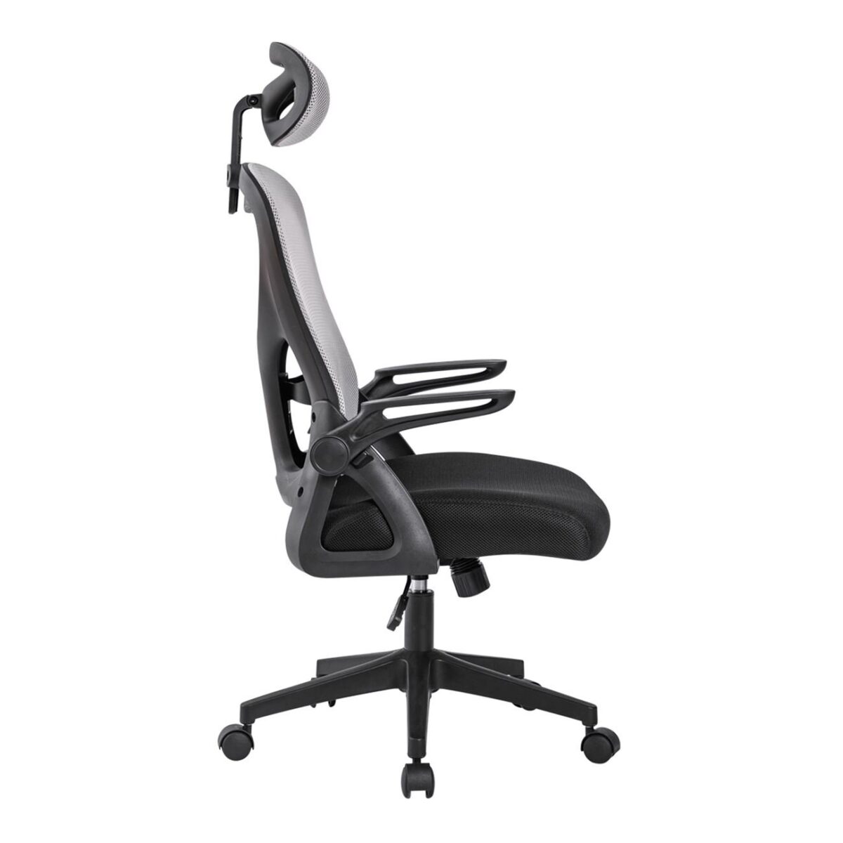 BF3050 Πολυθρόνα Γραφείου- Διευθυντή, Mesh Μαύρο-Γκρι, Μπράτσα up-down - Image 3