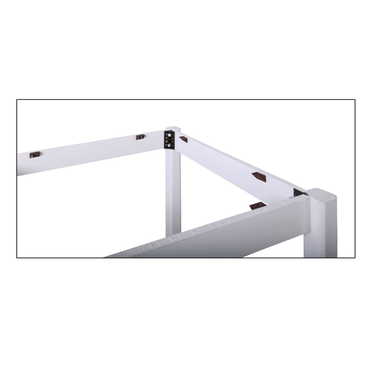 ΚΑΦΕΝΕΙΟΥ Βάση Τραπεζιού Οξιά Λυόμενη για Επιφάνεια 70x110cm Βαφή Εμποτισμού Λάκα Άσπρο - Image 3