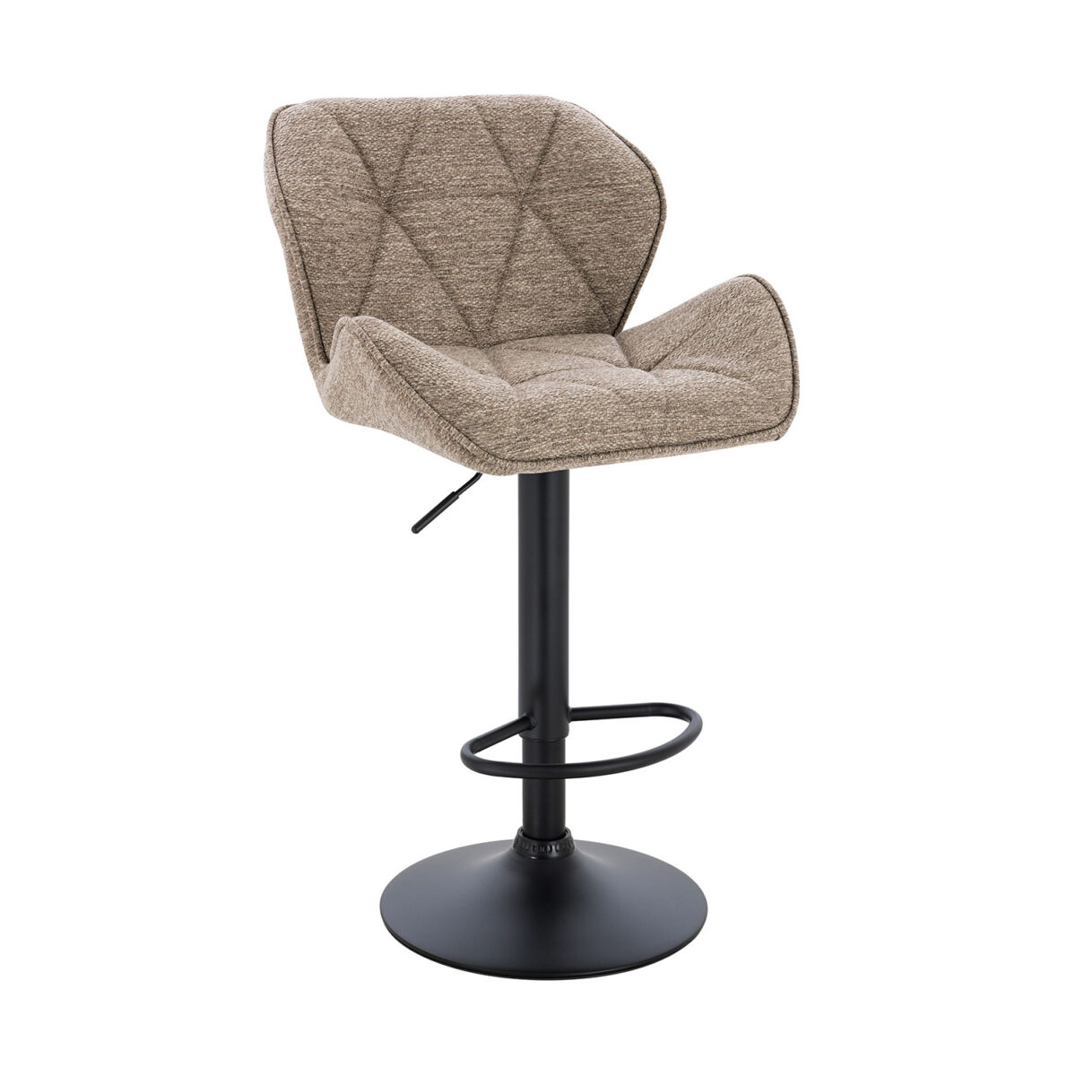 Σκαμπό Comfort ύφασμα γκρεζ 53 x 52 x 91-111