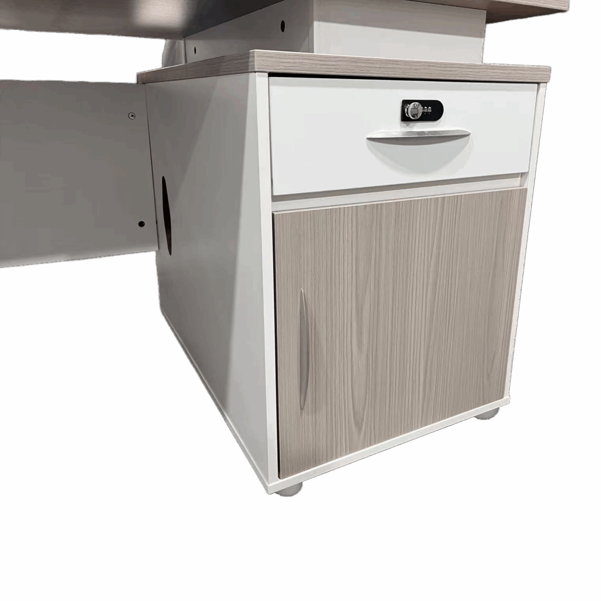 Γραφείο εργασίας Armadi με ντουλάπι  σε sonoma-λευκή απόχρωση 180x80x75εκ - Image 7