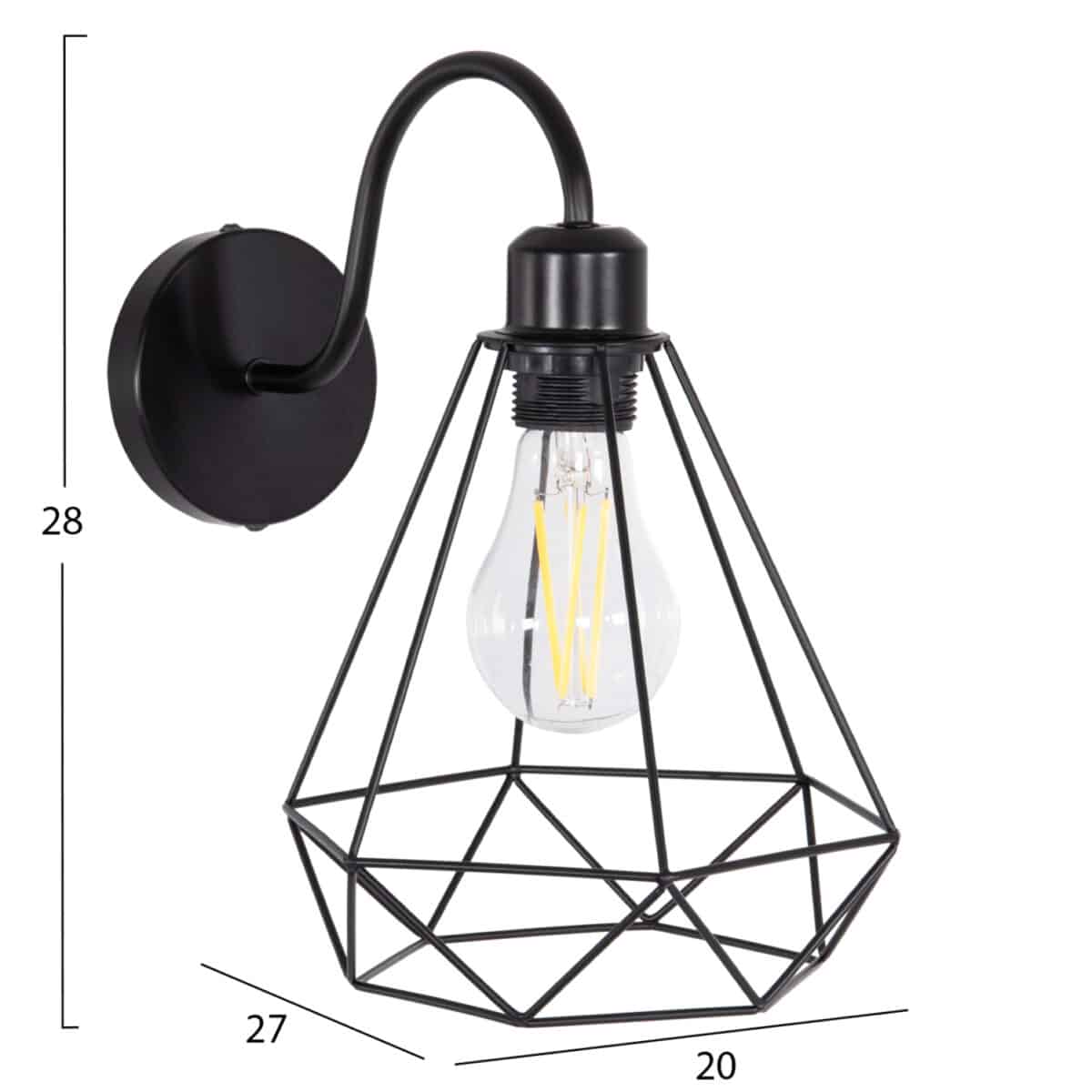 ΑΠΛΙΚΑ ΤΟΙΧΟΥ MILID HM4468 ΜΕΤΑΛΛΟ ΣΕ ΜΑΥΡΟ 20x27x28Υεκ. - Image 2