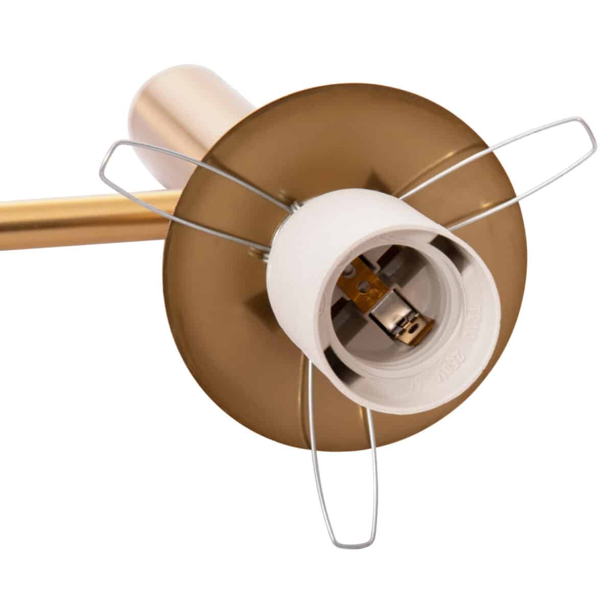 ΑΠΛΙΚΑ ΤΟΙΧΟΥ HOMY HM4470 ΜΕΤΑΛΛΙΚΗ ΒΑΣΗ ΧΡΥΣΗ-ΓΥΑΛΙ [Ε27] 14x21x33Υεκ. - Image 7