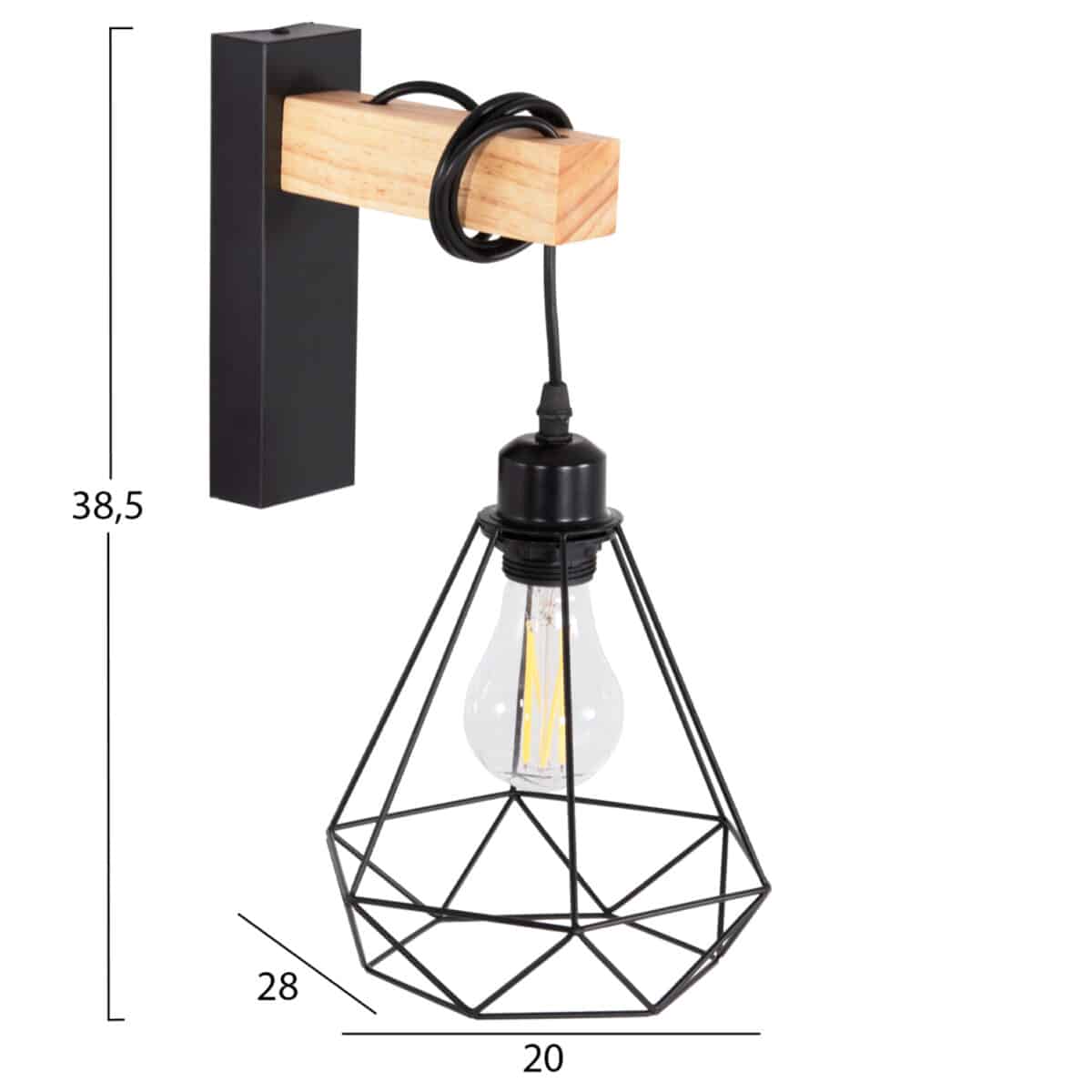 ΑΠΛΙΚΑ ΤΟΙΧΟΥ GROB HM4474 ΜΕΤΑΛΛΟ-ΞΥΛΟ 20x26x38,5Υεκ. - Image 2