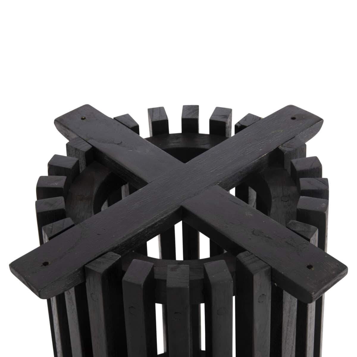 ΒΑΣΗ BAR STAND ΕΣΩΤ.ΧΩΡΟΥ ΜΕΣ.ΥΨΟΥΣ ΣΤΡΟΓΓΥΛΗ FRANTZ HM9857.12 MINDI ΞΥΛΟ ΣΕ ΜΑΥΡΟ Φ40x90Υεκ. - Image 4