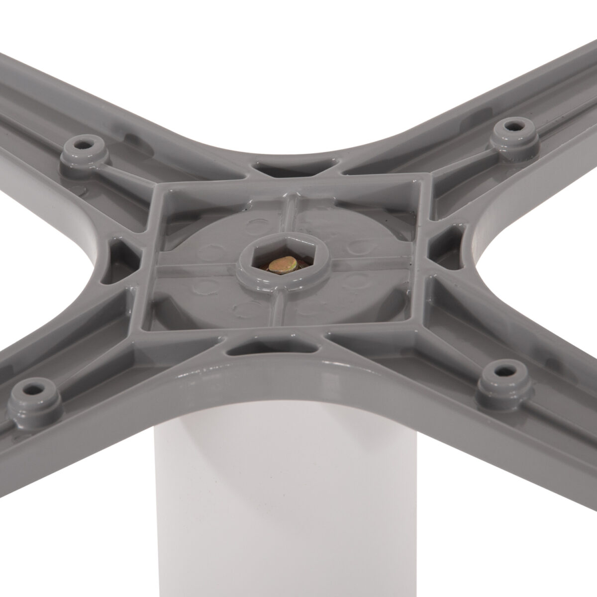 ΒΑΣΗ ΤΡΑΠΕΖΙΟΥ ΑΛΟΥΜΙΝΙΟΥ ΛΕΥΚΟ ΜΑΤ HM475.02 ΣΤΑΥΡΟΣ 46Χ46εκ 46Χ46Χ72Υεκ. - Image 4