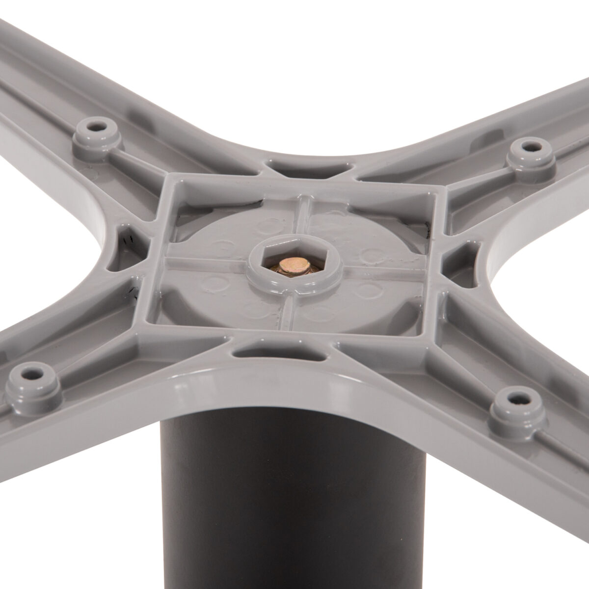 ΒΑΣΗ ΤΡΑΠΕΖΙΟΥ ΑΛΟΥΜΙΝΙΟΥ ΣΤΡΟΓΓΥΛΗ ΜΑΥΡΟ ΜΑΤ HM476.01 ΣΤΑΥΡΟΣ 48Χ48εκ Φ45Χ72Υεκ. - Image 5