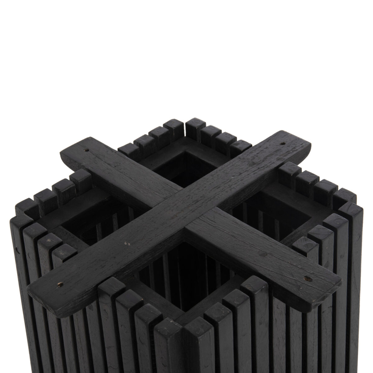 ΒΑΣΗ ΜΠΑΡ ΕΣΩΤ.ΧΩΡΟΥ ΜΕΣ.ΥΨΟΥΣ ΤΕΤΡΑΓΩΝΗ FRANTZ HM9858.12 ΞΥΛΟ MINDI-ΜΑΥΡΟ 40x40x90Yεκ - Image 4