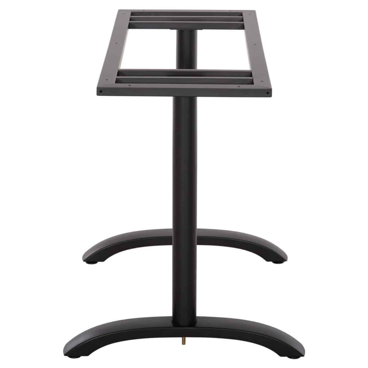 ΒΑΣΗ ΤΡΑΠΕΖΙΟΥ ΜΕΤΑΛΛΙΚΗ ΔΙΠΛΗ HM461.11 ΜΑΥΡΗ ΜΑΤ ΜΕ ΡΕΓΟΥΛΑΤΟΡΟΥΣ 100Χ60Χ73Υεκ. - Image 5