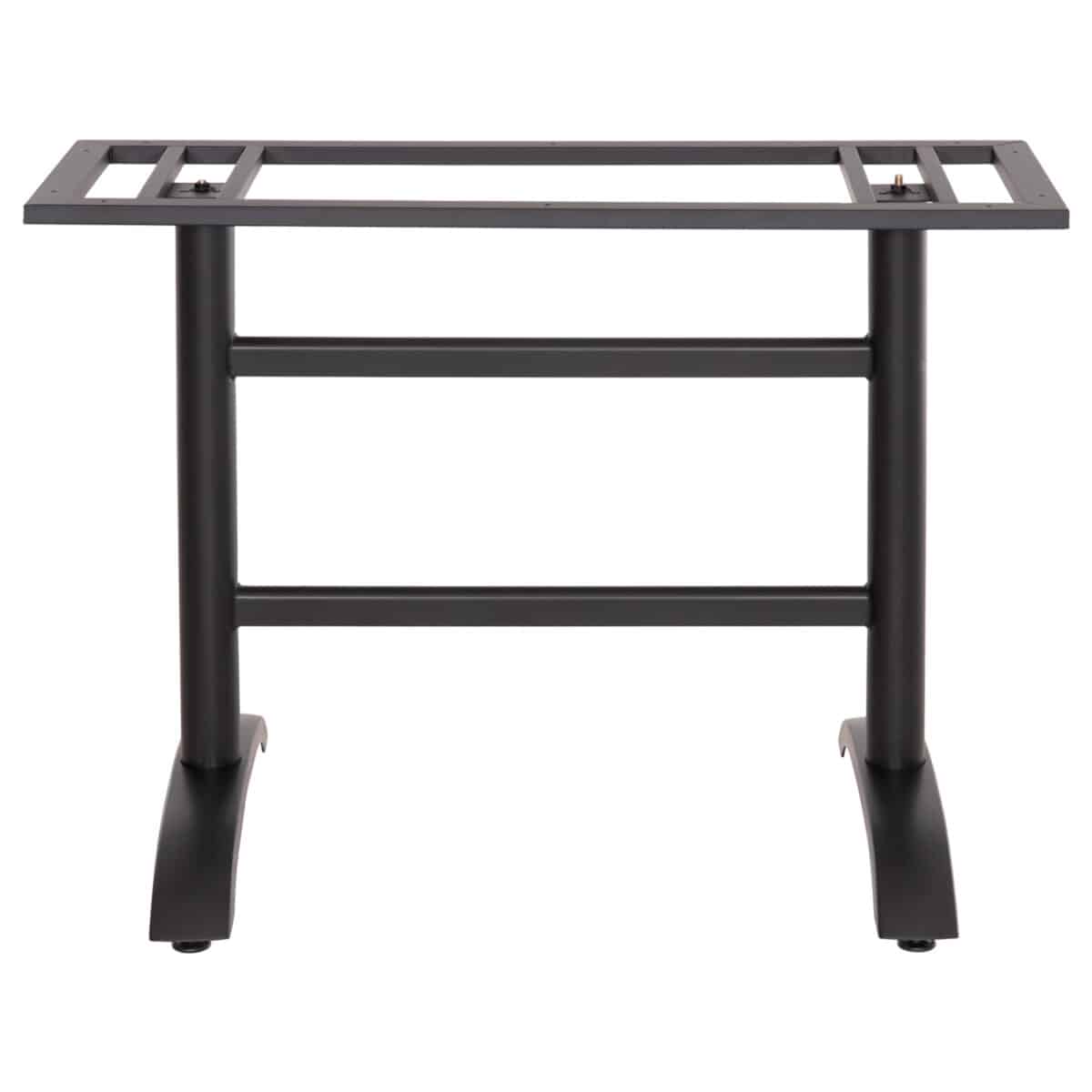 ΒΑΣΗ ΤΡΑΠΕΖΙΟΥ ΜΕΤΑΛΛΙΚΗ ΔΙΠΛΗ HM468.11 ΜΑΥΡΗ ΜΑΤ ΜΕ ΡΕΓΟΥΛΑΤΟΡΟΥΣ 100Χ40Χ73Υεκ. - Image 3