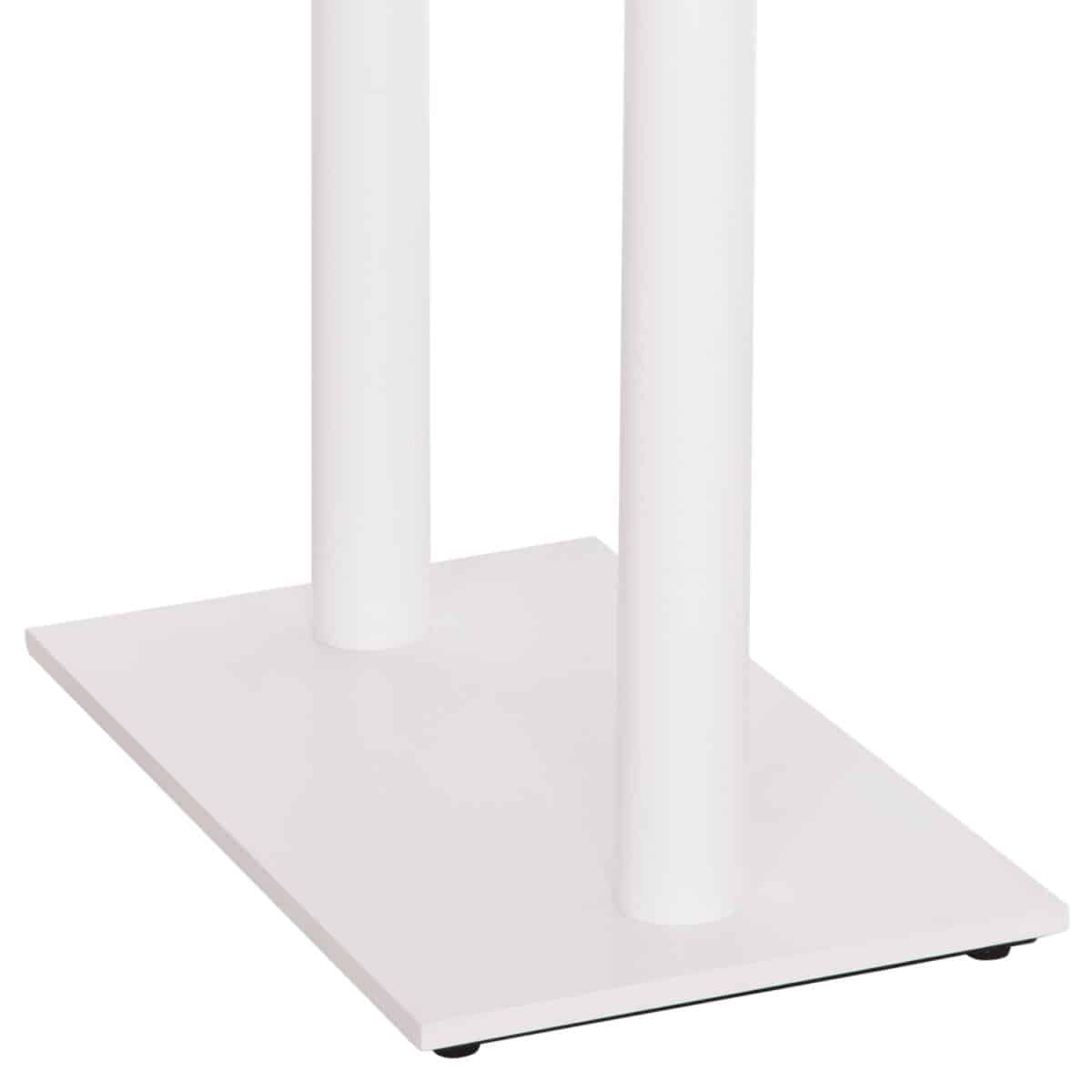 ΒΑΣΗ ΤΡΑΠΕΖΙΟΥ ΜΠΑΡ HM480.02 ΔΥΟ ΠΟΔΙΑ-ΜΕΤΑΛΛΙΚΗ ΣΕ ΛΕΥΚΟ ΜΑΤ ΧΡΩΜΑ 80x40x108Υεκ - Image 8