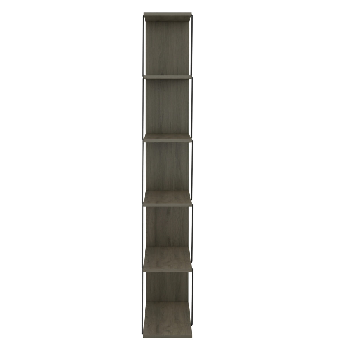 ΒΙΒΛΙΟΘΗΚΗ ΜΙΝΙ TARS HM2241.13 OLIVE GREY ME ΜΑΥΡΕΣ ΒΕΡΓΕΣ 65x22-24x146Υεκ. - Image 5