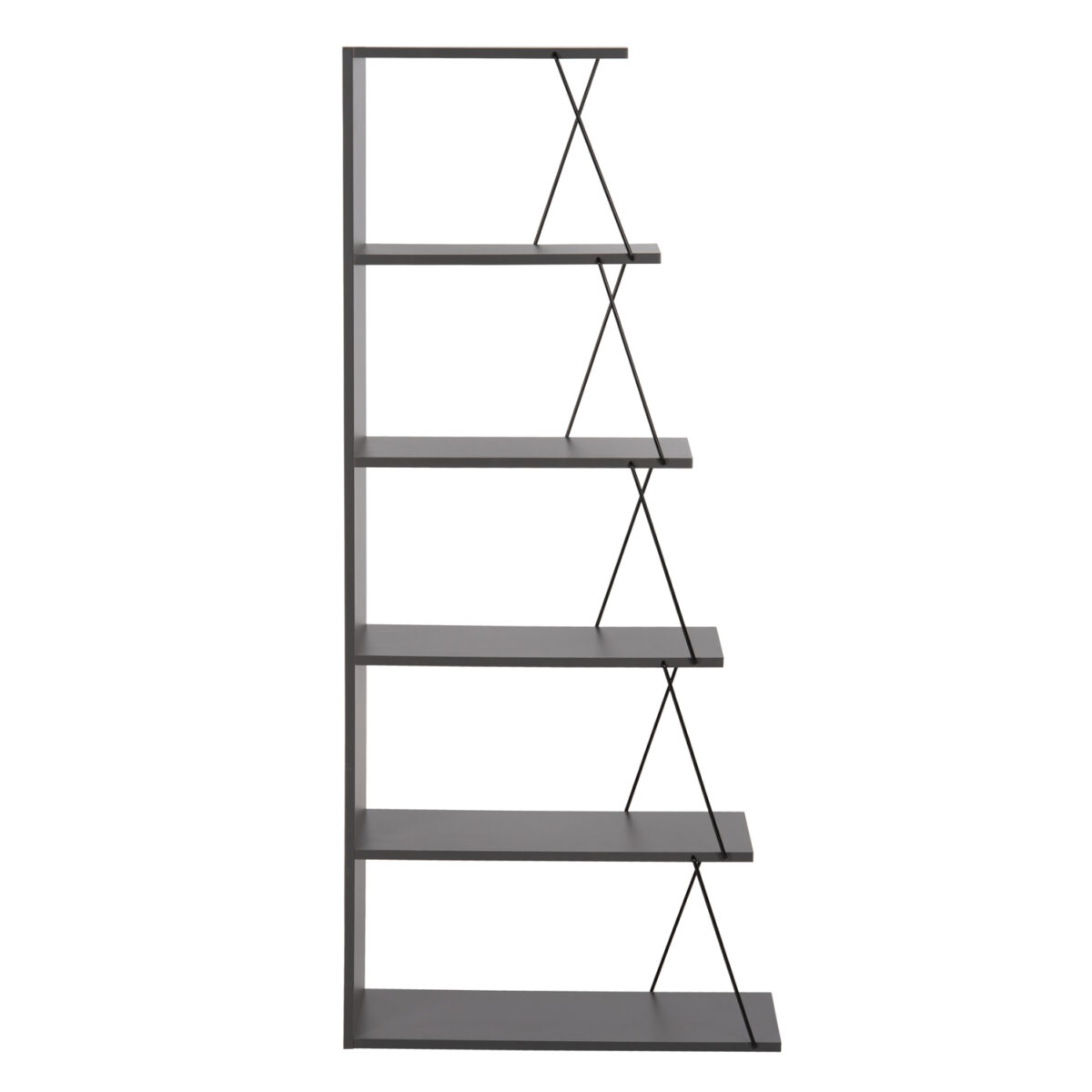 ΒΙΒΛΙΟΘΗΚΗ ΜΙΝΙ TARS HM2241.20 ΓΚΡΙ ΜΕΛΑΜΙΝΗ-ΜΑΥΡΕΣ ΜΕΤΑΛ. ΒΕΡΓΕΣ 65x22-24x146Υεκ. - Image 3
