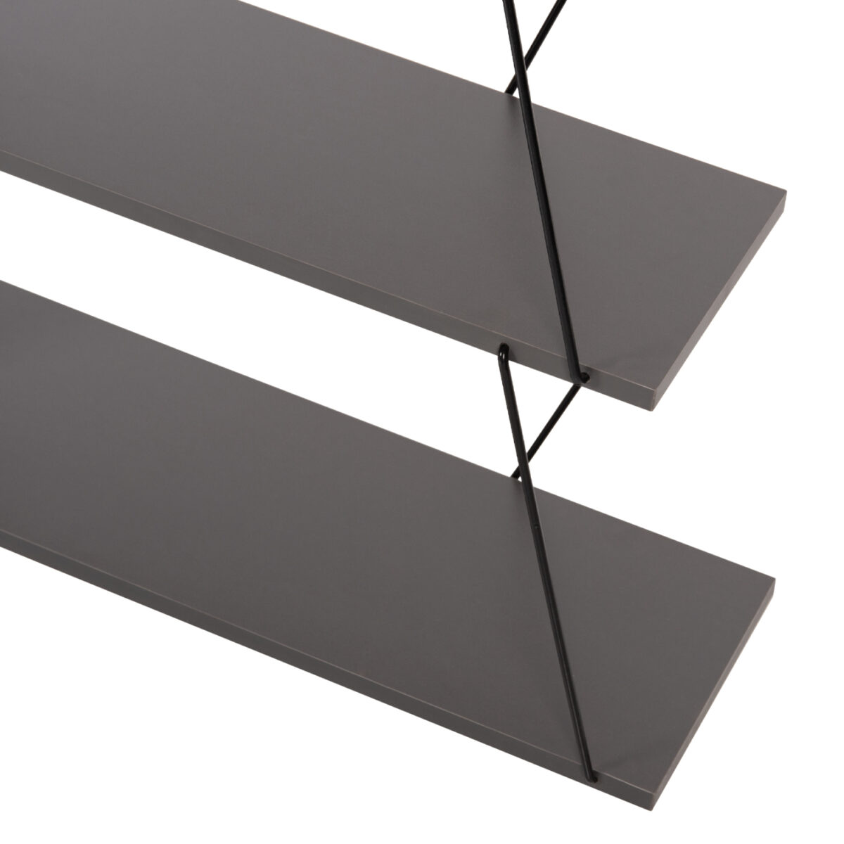 ΒΙΒΛΙΟΘΗΚΗ ΜΙΝΙ TARS HM2241.20 ΓΚΡΙ ΜΕΛΑΜΙΝΗ-ΜΑΥΡΕΣ ΜΕΤΑΛ. ΒΕΡΓΕΣ 65x22-24x146Υεκ. - Image 5