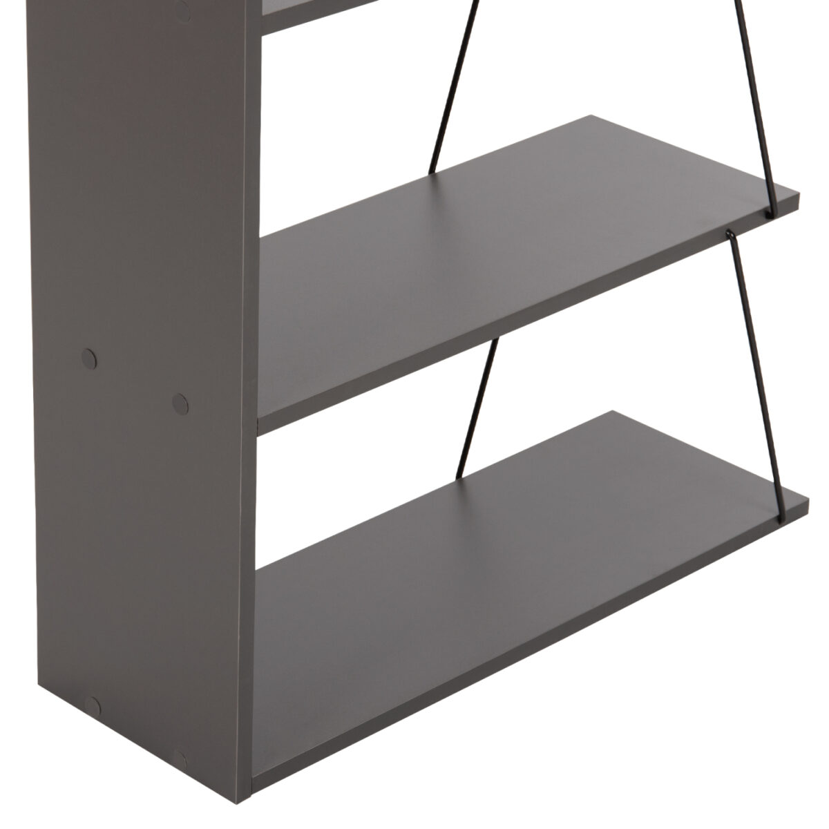 ΒΙΒΛΙΟΘΗΚΗ ΜΙΝΙ TARS HM2241.20 ΓΚΡΙ ΜΕΛΑΜΙΝΗ-ΜΑΥΡΕΣ ΜΕΤΑΛ. ΒΕΡΓΕΣ 65x22-24x146Υεκ. - Image 6