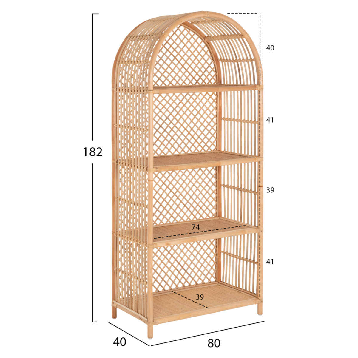 bibliothiki-fb99552-apo-fysiko-rattan-se-1 ΒΙΒΛΙΟΘΗΚΗ SIMOK HM9552 ΑΠΟ ΦΥΣΙΚΟ RATTAN ΣΕ ΦΥΣΙΚΟ ΧΡΩΜΑ 80x40x182Υεκ. - Image 2