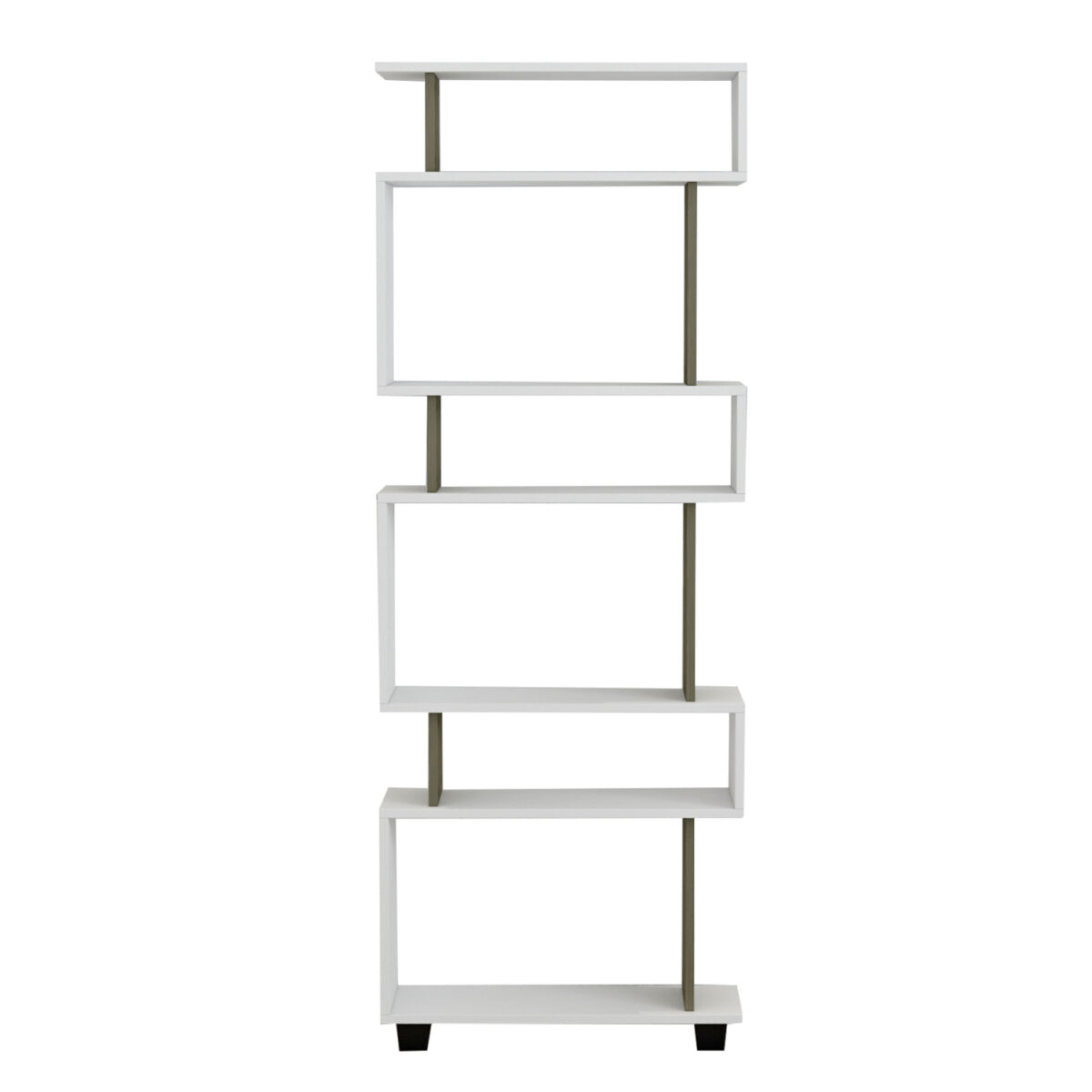 ΒΙΒΛΙΟΘΗΚΗ ΜΕΛΑΜΙΝΗΣ OWLOLIVE GREY ΛΕΥΚΟ 60x19,5x165Yεκ.HM8923.11 - Image 3