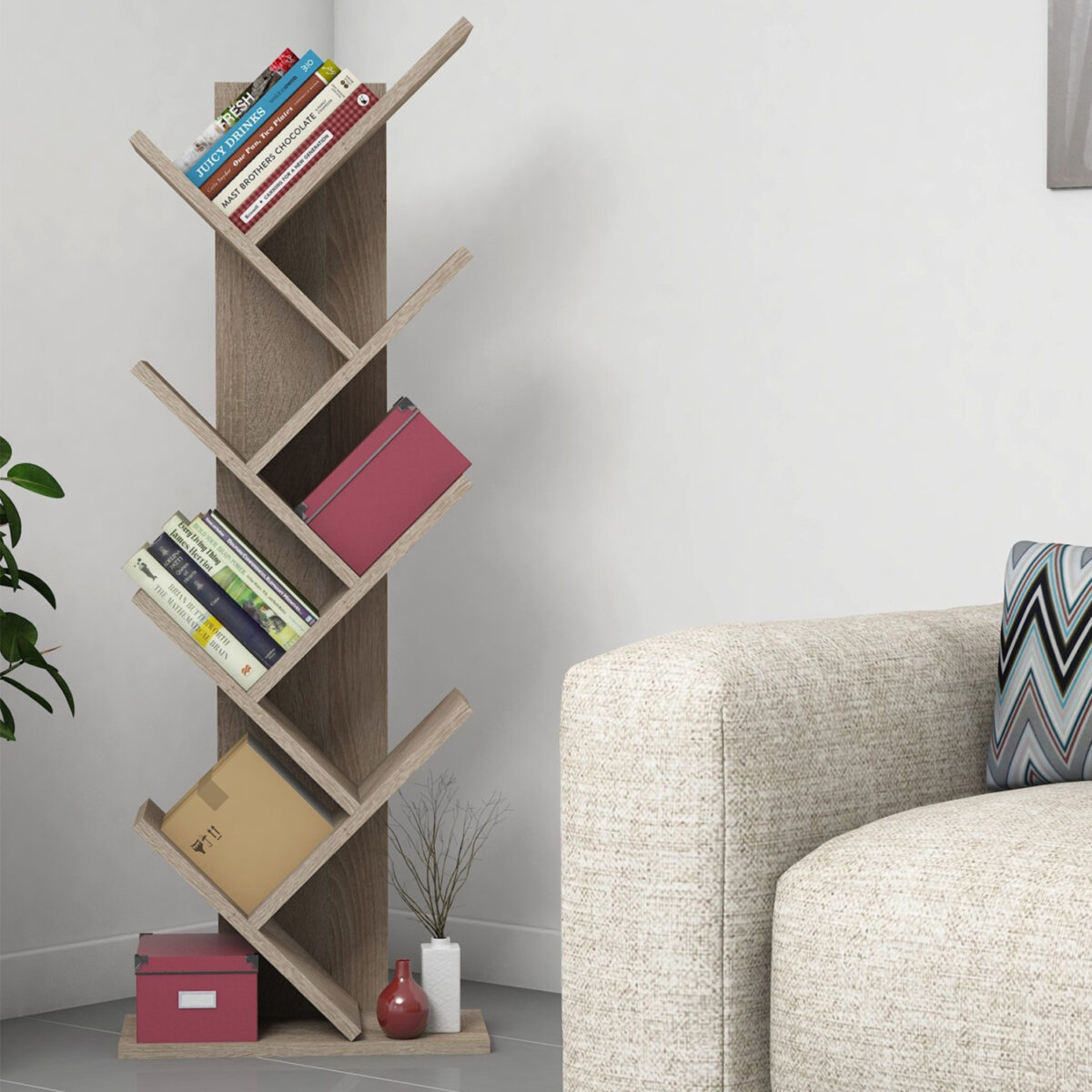 ΒΙΒΛΙΟΘΗΚΗ LIANA ΜΕΛΑΜΙΝΗΣ SONAMA 46x22x128,5Yεκ.HM9028.11 - Image 3