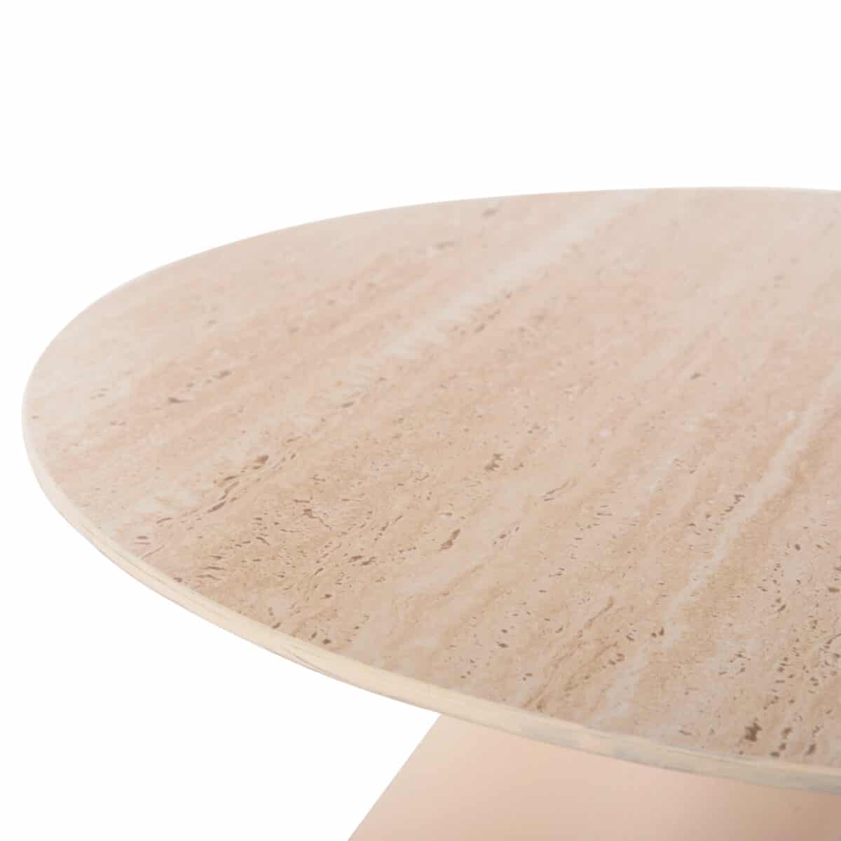 ΒΟΗΘΗΤΙΚΑ ΤΡΑΠΕΖΑΚΙΑ 2ΤΜΧ NANZA HM9927 ΜΕΤΑΛΛΟ ΚΡΕΜ-ΜΠΕΖ ΚΕΡΑΜΙΚΟ TOP Φ50&Φ60 εκ. - Image 4