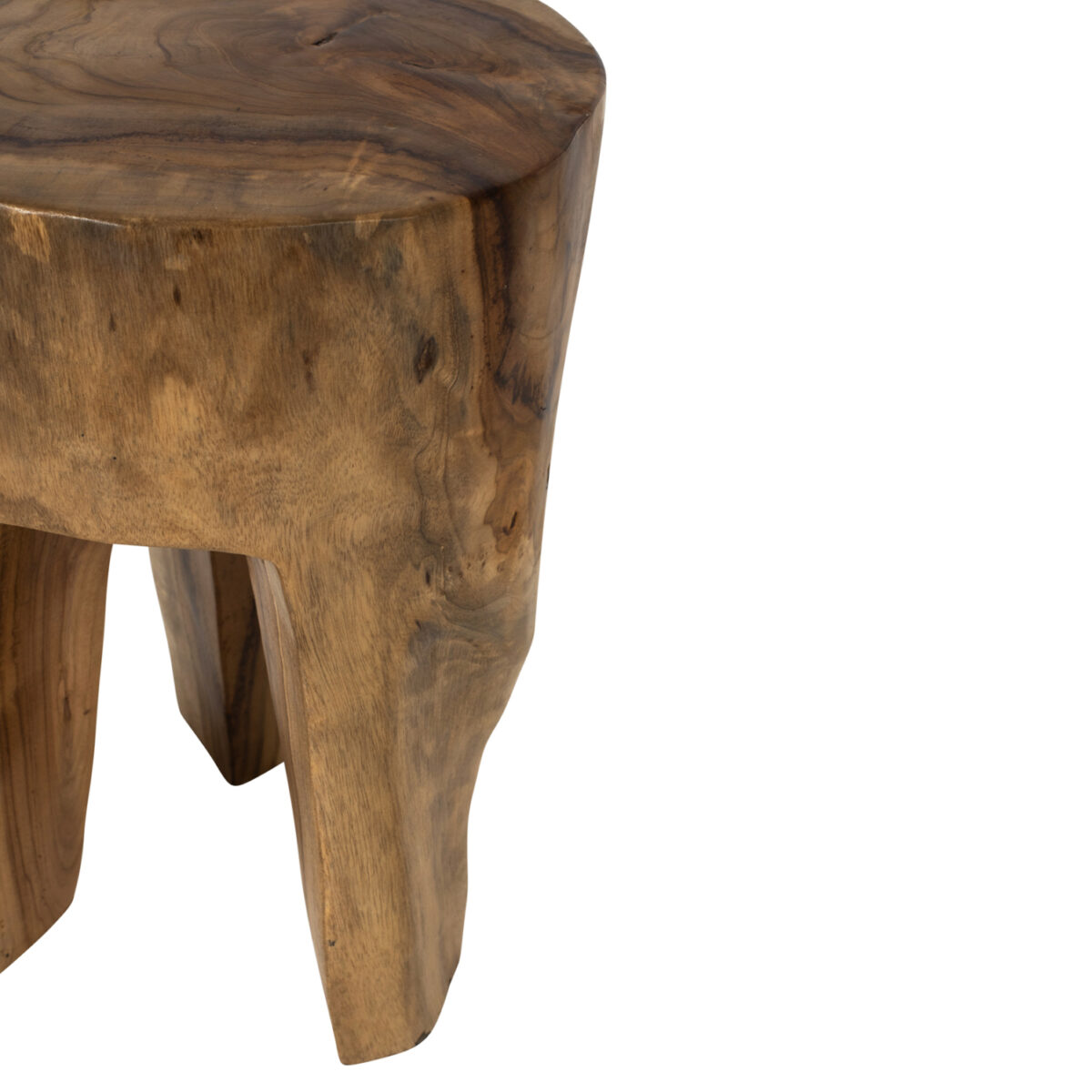 ΒΟΗΘΗΤΙΚΟ ΤΡΑΠΕΖΑΚΙ ΑΠΟ ΜΑΣΙΦ ΞΥΛΟ ΤEAK ΦΥΣΙΚΟ Φ30X40Υεκ. HM9349 - Image 5