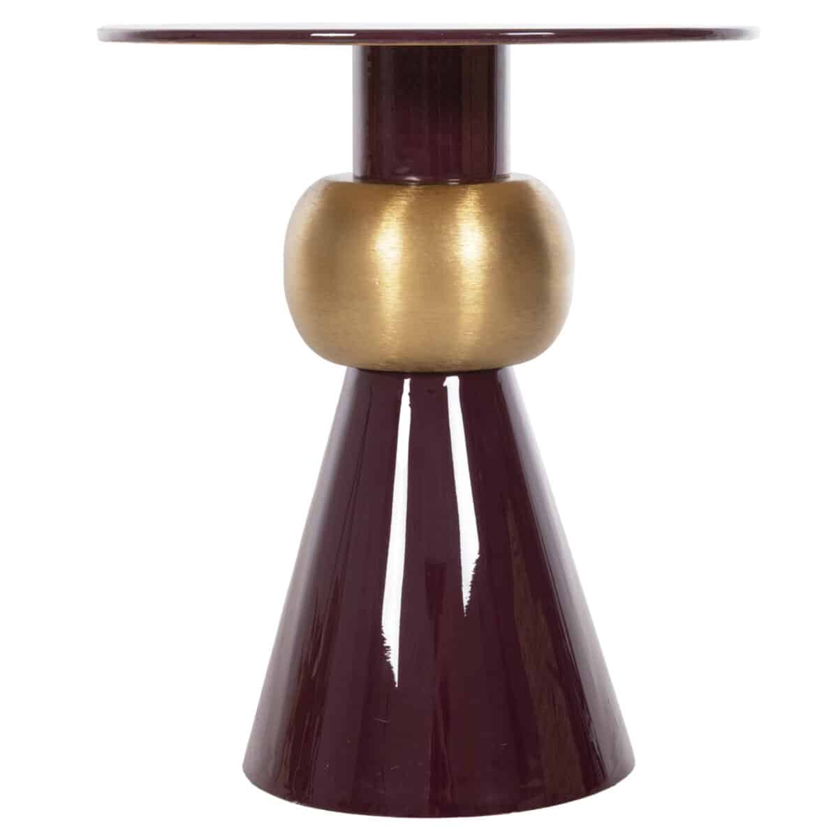 boithitiko-trapezaki-fb9423406-metallo-s-3 ΒΟΗΘΗΤΙΚΟ ΤΡΑΠΕΖΑΚΙ PATNA HM4234.06 ΜΕΤΑΛΛΟ ΣΕ ΜΠΟΡΝΤΟ-ΧΡΥΣΟ Φ46x51,5Υεκ. - Image 4